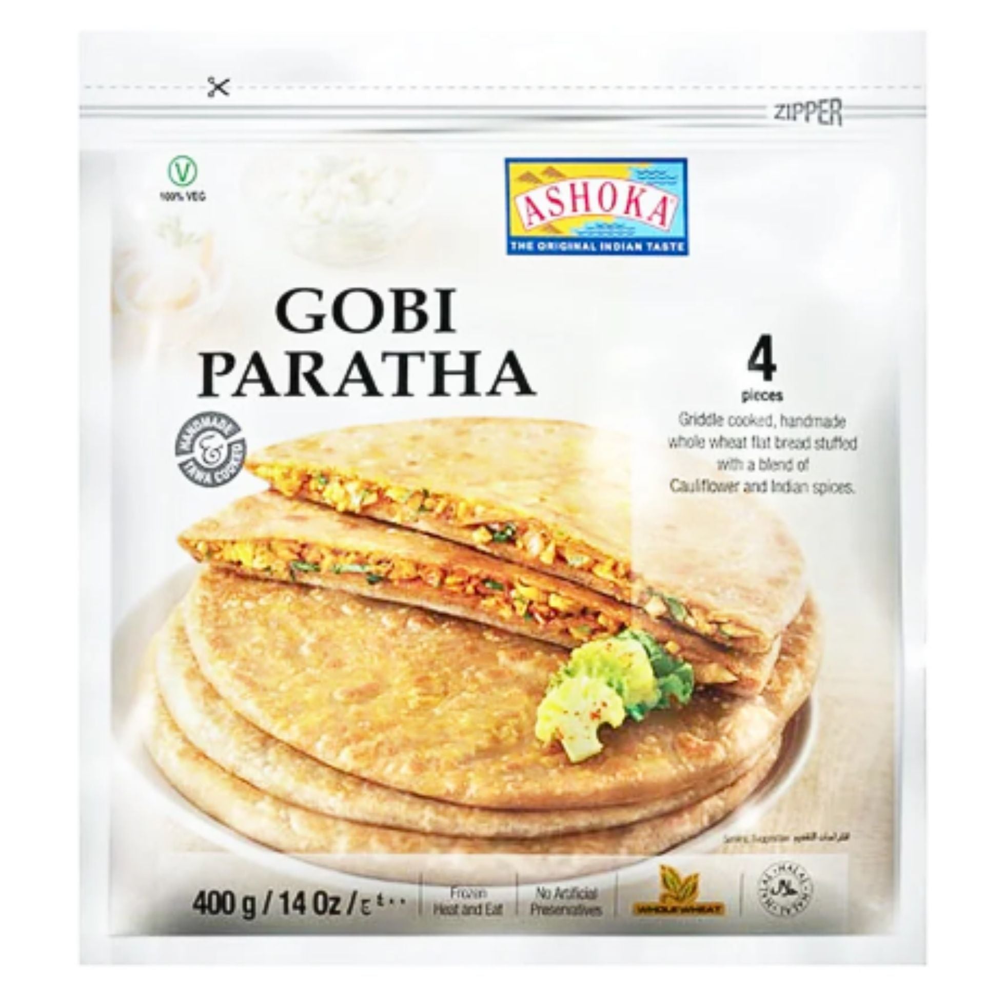 gobi paratha recipe gobi paratha calories gobi paratha ingredients gobi paratha punjabi stylePan relleno de Coliflor con especias | Gobhi Paratha 400g/4pcs. Ashoka